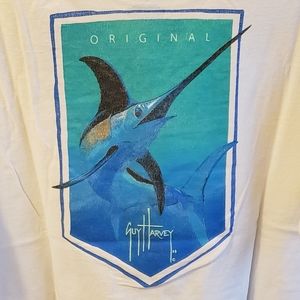 Men's Guy Harvey Swordfish Pocket T-shirt L
